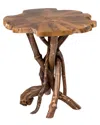 East At Main Dimitri Teak Accent Table