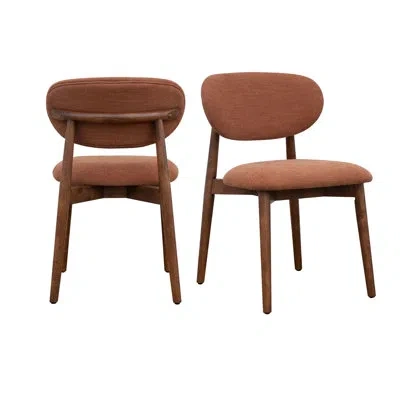 East At Main Sloan Upholstered Dining Chair, Set Of 2, Rust In Brown