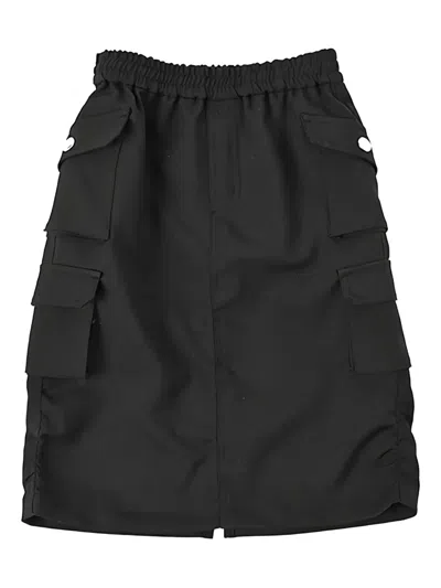 East End Highlanders Kids' Elastic-waist Cargo Skirt In Black