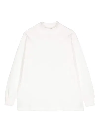 East End Highlanders Kids' Long-sleeved Cotton T-shirt In White