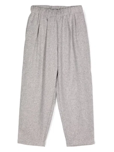 East End Highlanders Kids' Twill Straight-leg Trousers In Grey