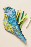 East End Press Bird Pencil Pouch In Blue