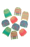 East End Press Paper Christmas Sweaters Sewn Garland In Multi