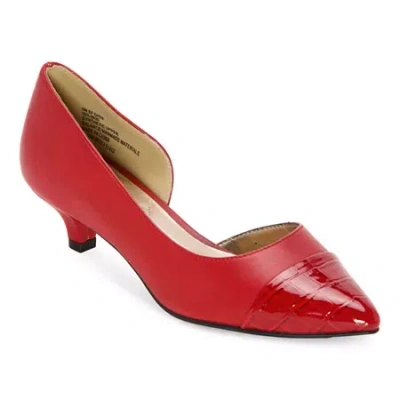 East Fifth East 5th Dion Womens Pointed Kitten Heel Pumps In Purple