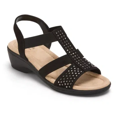 East Fifth East 5th Womens Indigo Strap Sandals In Black