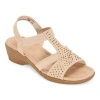 East Fifth East 5th Womens Izabel Heeled Sandals In Neutral