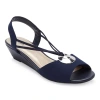 East Fifth East 5th Womens Ravena Wedge Sandals In Blue