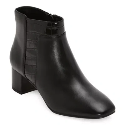East Fifth East 5th Womens Sherman Block Heel Booties In Black