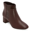 East Fifth East 5th Womens Sherman Block Heel Booties In Brown