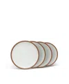 East Fork Pottery Cake Plate, Set Of 4 In White