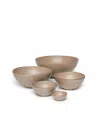 East Fork Pottery East Fork Big Potter's Nesting Set In Brown