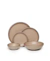 East Fork Pottery Shallow Dinner Set In Brown