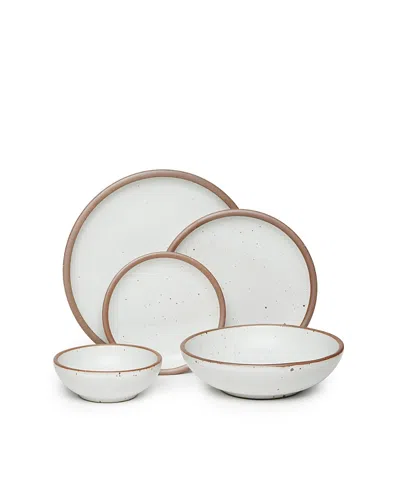 East Fork Pottery Shallow Dinner Set In White