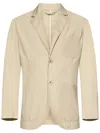 East Harbour Surplus Sand Single-breasted Blazer With Tailored Fit In Neutral