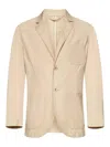 East Harbour Surplus Sand Single-breasted Blazer With Tailored Fit In Sand