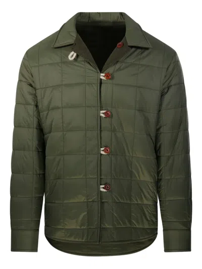 East Harbour Surplus Button-down Shirt Jacket In Green