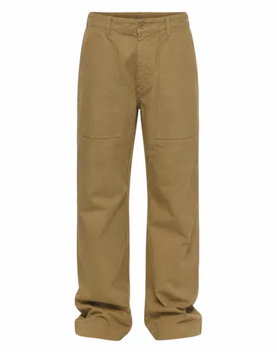 East Harbour Surplus Khaki Cotton Pants With Utility-inspired Design In Green