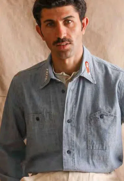 East Harbour Surplus Kodiak Shirt In Chambray In Multi
