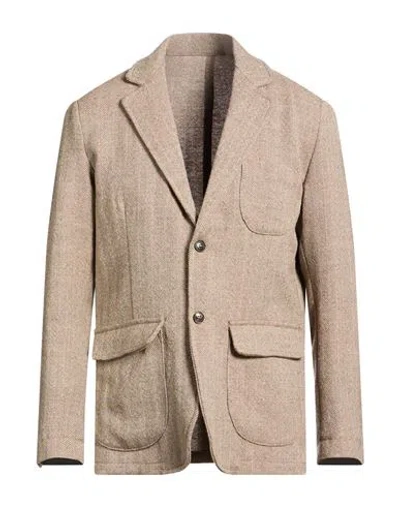 East Harbour Surplus Man Blazer Taupe Size 38 Virgin Wool In Gray