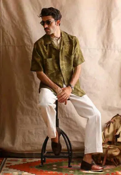 East Harbour Surplus Miami Camp Shirt In Olive In Green