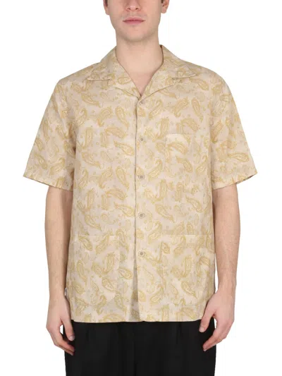 East Harbour Surplus Paisley Print Classic Collar Shirt In Brown