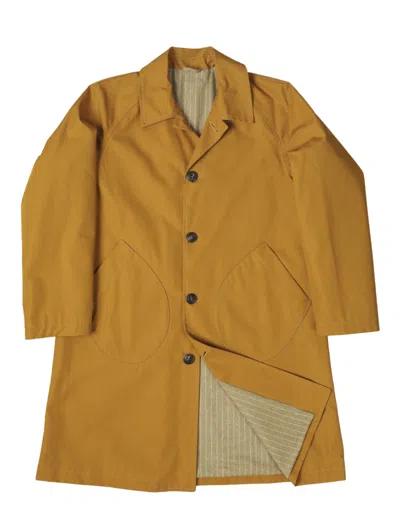East Harbour Surplus Refined Single-breasted Trench Coat In Yellow