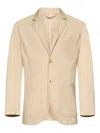 East Harbour Surplus Sand Single-breasted Blazer With Tailored Fit In Neutral
