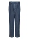 East Harbour Surplus Striped Straight Trousers In Blue