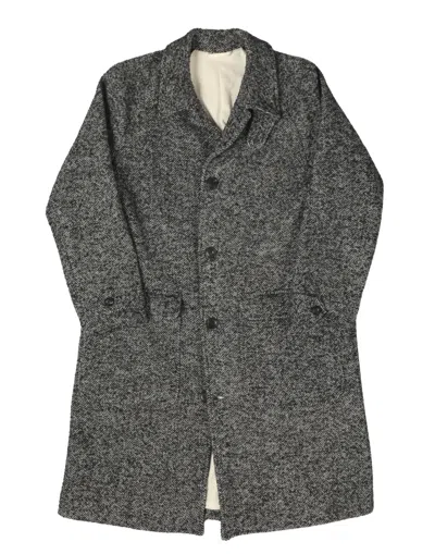 East Harbour Surplus Textured Shetland Herringbone Single-breasted Sport Coat In Gray