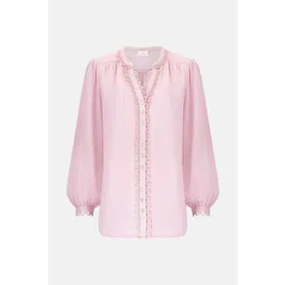 East Heritage Hera Cotton Blouse In Pink