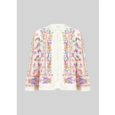 East Heritage Leilani Embroidered Jacket In White