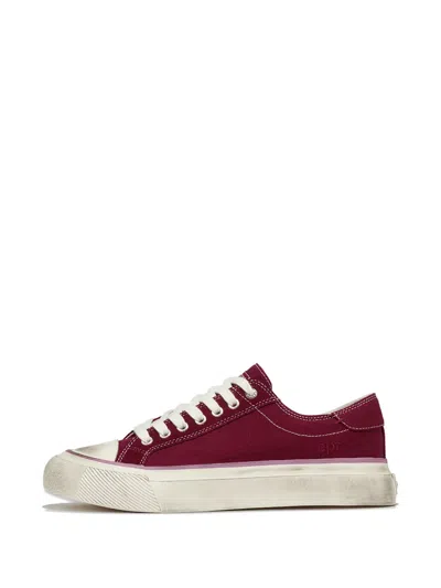 East Pacific Trade Dive Vntg Distressed-finish Sneakers In Burgundy