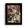 East Side Studio London Black Frog Totem With Many Things - Giclee Fine Art Print - Small In Black