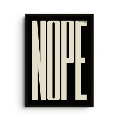 East Side Studio London Black Nope - Giclee Fine Art Print - Large