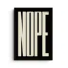 East Side Studio London Black Nope - Giclee Fine Art Print - Small In Black