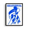 East Side Studio London Blue Entangled - Giclee Fine Art Print - Small In Blue