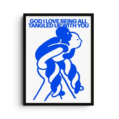 East Side Studio London Blue Entangled - Giclee Fine Art Print - Small