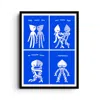 East Side Studio London Blue Intertwined - Giclee Fine Art Print - Small In Blue