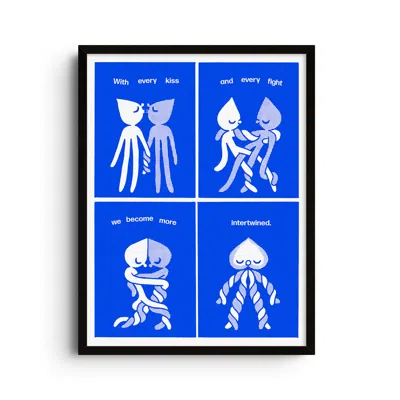 East Side Studio London Blue Intertwined - Giclee Fine Art Print - Small
