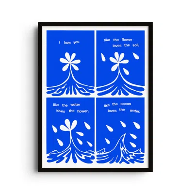 East Side Studio London Blue Love You - Giclee Fine Art Print - Small