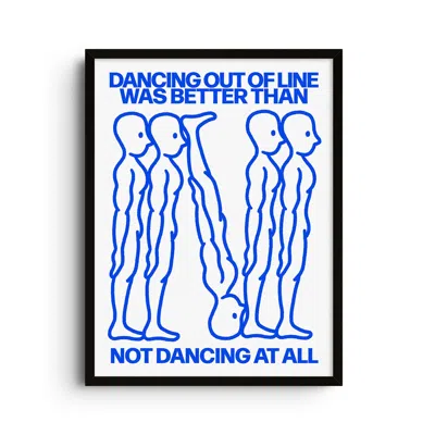 East Side Studio London Blue Out Of Line - Giclee Fine Art Print - Small