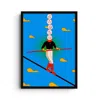 East Side Studio London Blue Overthinking - Giclee Fine Art Print - Large In Blue