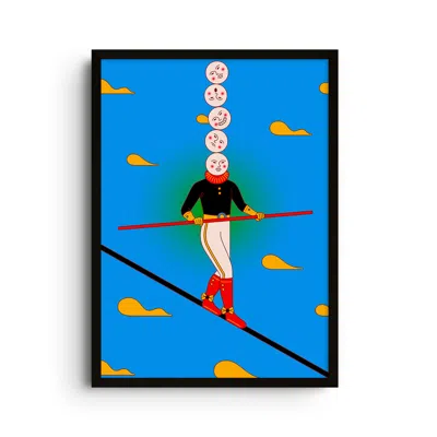 East Side Studio London Blue Overthinking - Giclee Fine Art Print - Large