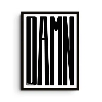 East Side Studio London Damn Black - Giclee Fine Art Print - Small