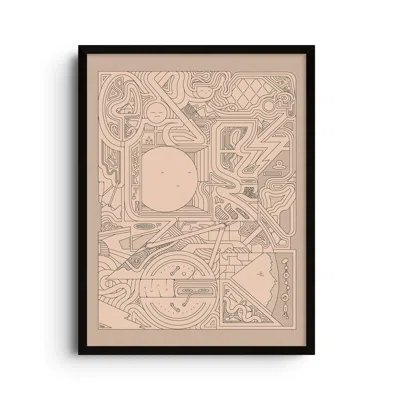 East Side Studio London Neutrals Bimandbem - Beige Illustration Art Print - Small
