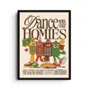 EAST SIDE STUDIO LONDON NEUTRALS DANCE WITH YOUR HOMIES - OFF WHITE - GICLEE FINE ART PRINT - SMALL