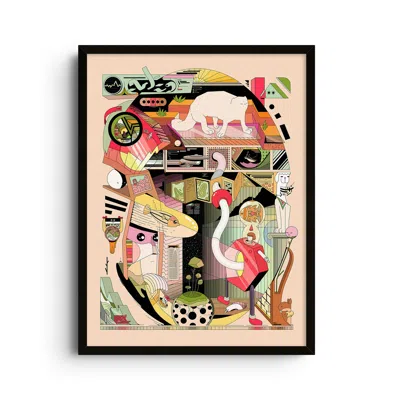 East Side Studio London Neutrals / Red Kgykgk - Giclee Fine Art Print - Small