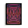 East Side Studio London Pink / Purple Frame - Giclee Fine Art Print - Large In Pink/purple