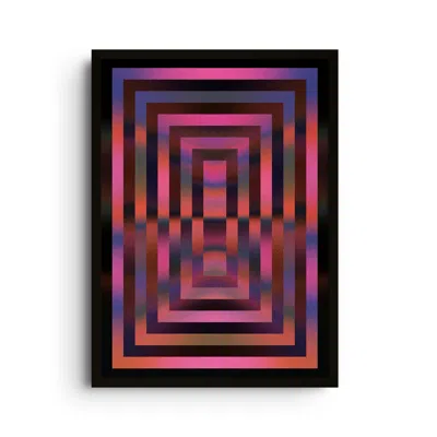 East Side Studio London Pink / Purple Frame - Giclee Fine Art Print - Large In Pink/purple