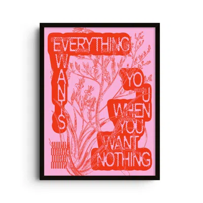 East Side Studio London Pink / Purple / Red Everything You Want - Giclee Fine Art Print - Small In Pink/purple/red